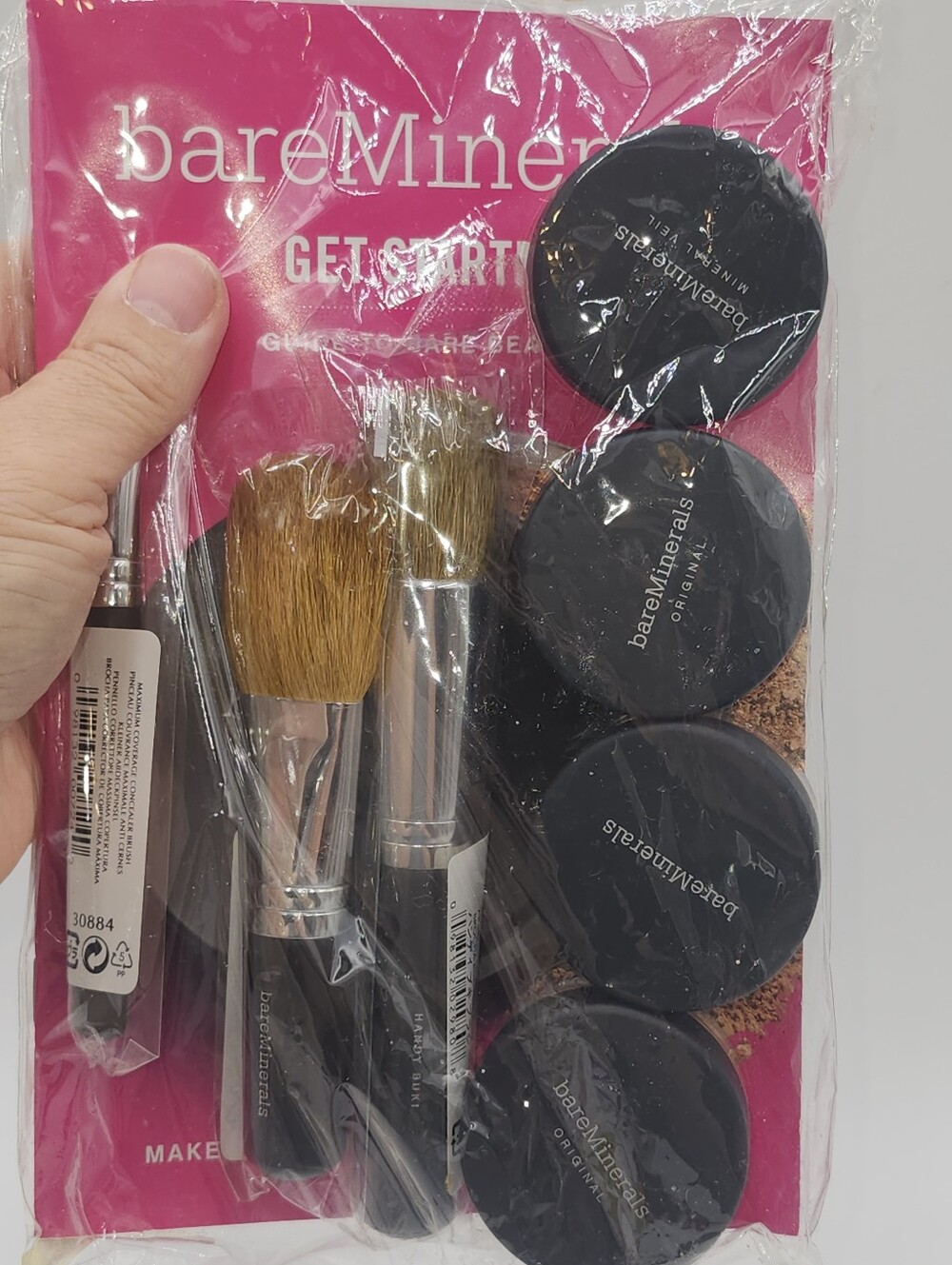 Bare Minerals GET STARTED KIT SET 7 PC Medium Beige Shade Brush Veil Foundation